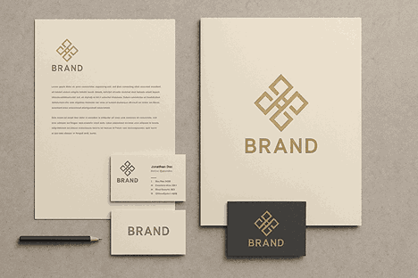 Branding mockup with business cards and stationery designed by a professional logo designer in Pune