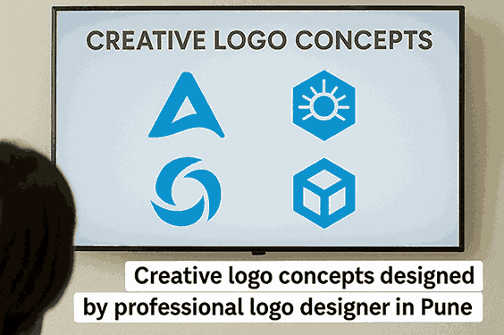 creative logo concepts designed by professional logo designer in Pune
