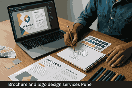 Brochure and logo design services Pune for professional business branding