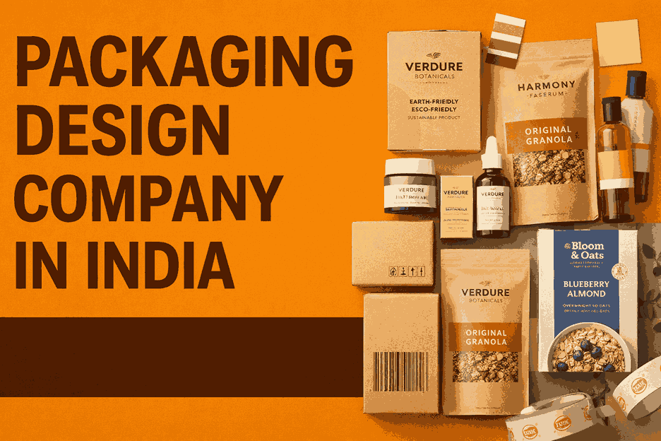 Cover image of a packaging design company in India showcasing professional box, pouch, label, and bottle packaging designs.