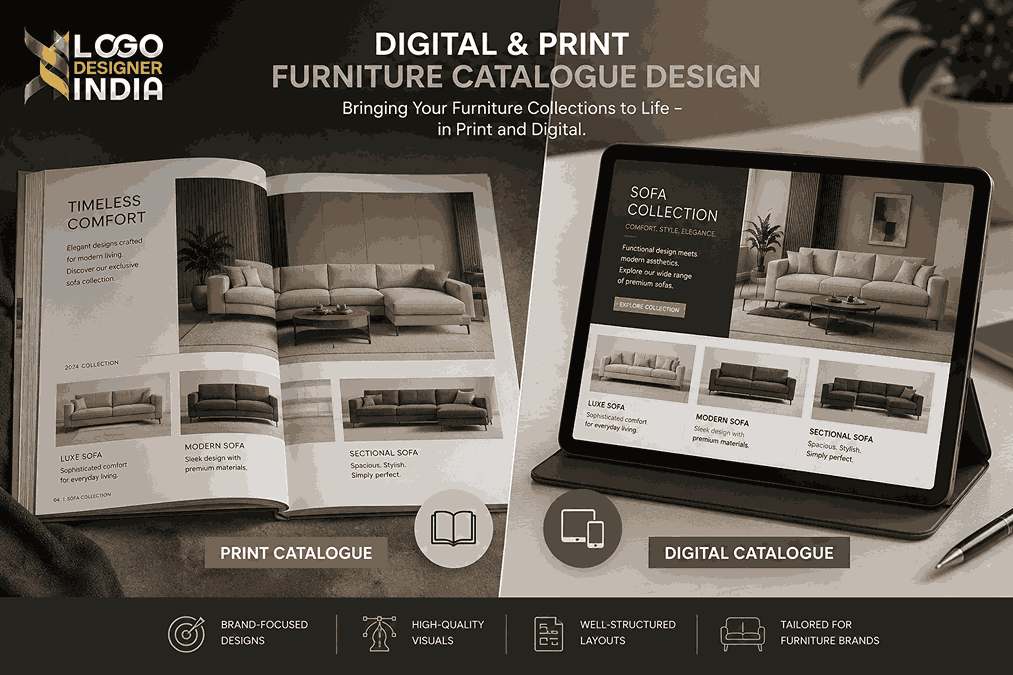 Furniture catalogue designing agency in Pune offering both digital and print formats