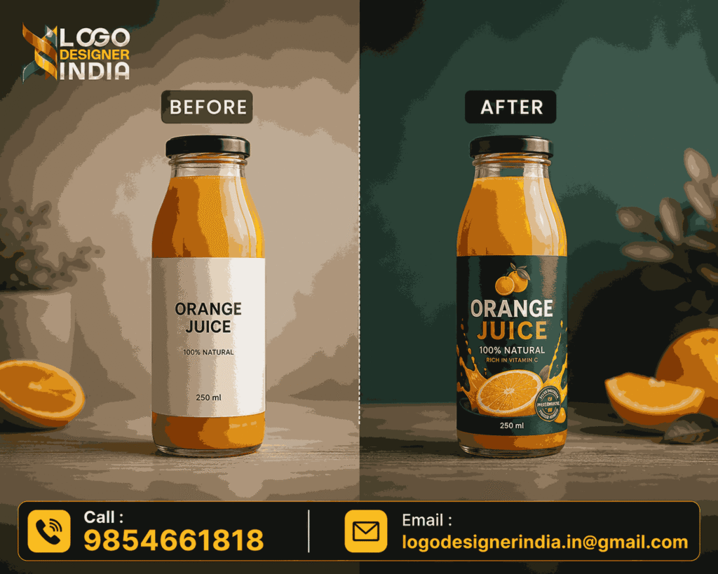 Before and after packaging redesign by Leading Packaging Design Services In Pune