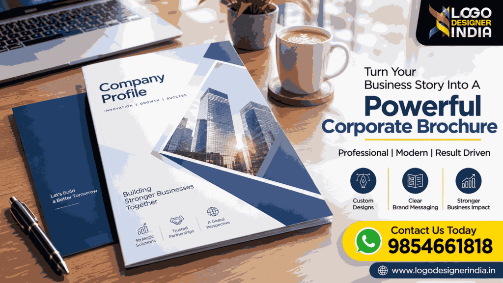 B2B corporate brochure design services in Pune – premium brochure mockup