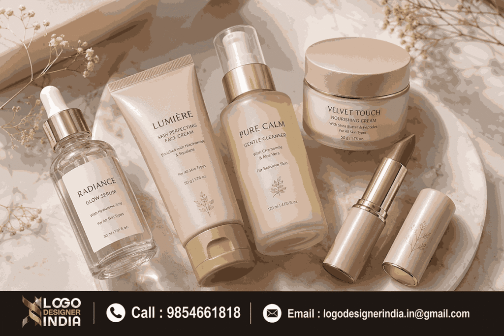 Beauty Product Packaging Design Services in Pune showcasing skincare and cosmetic packaging