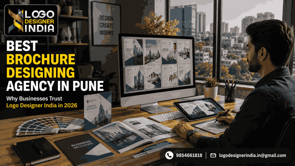 Best brochure designing agency in Pune showcasing professional brochure design services by Logo Designer India in 2026