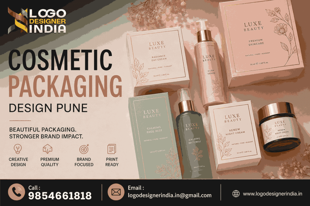 Best Cosmetic Packaging Design Company In Pune creating elegant beauty packaging
