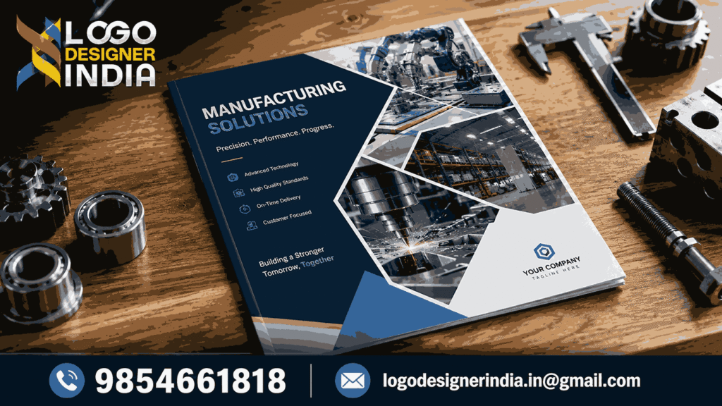 Best manufacturing brochure designing agency in Pune showcasing a professional brochure mockup
