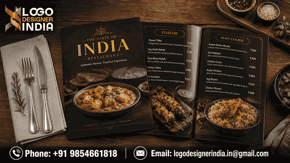 Professional catalogue designing services for restaurant menu design