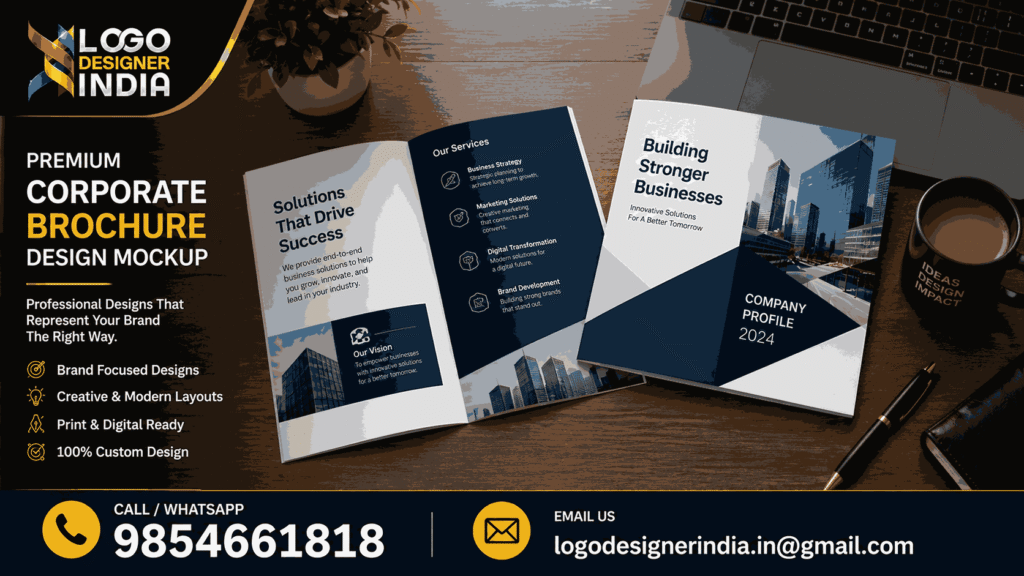Finished brochure design created by a corporate brochure designing company in Pune