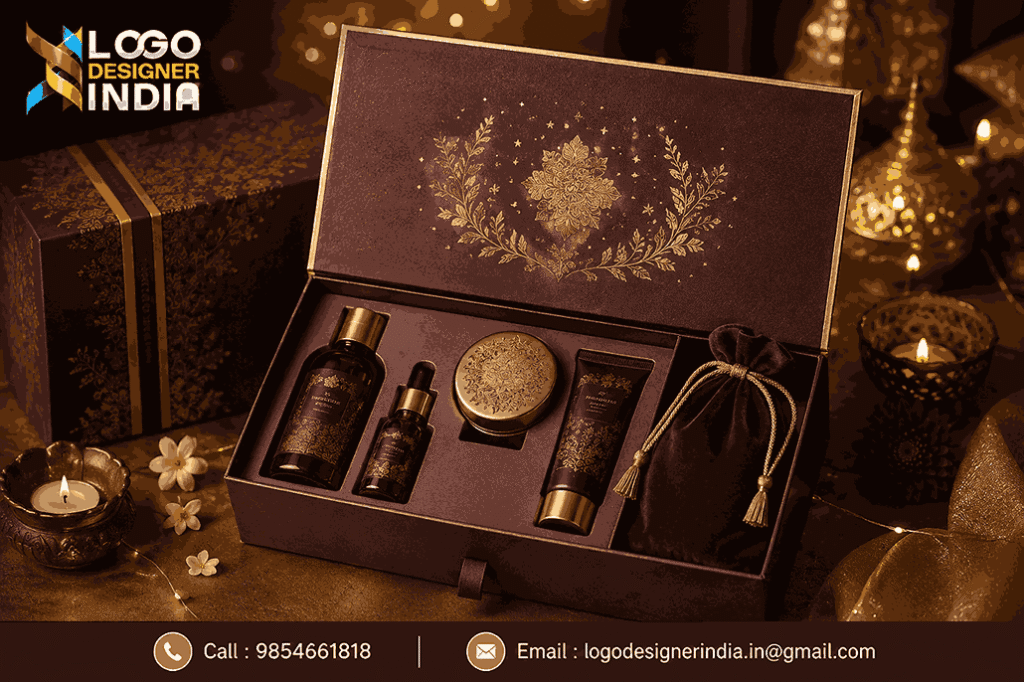 Festive gift set packaging by Cosmetic Packaging Design Agency In Pune