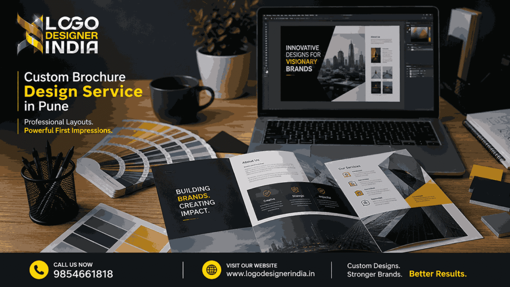 Professional custom brochure design service in Pune by Logo Designer India featuring premium brochure layouts and creative branding solutions.