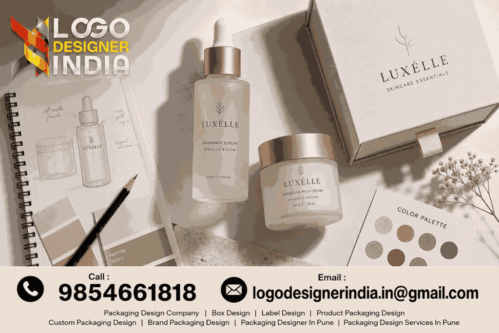 Custom Cosmetic Packaging Design Company In Pune mockup process