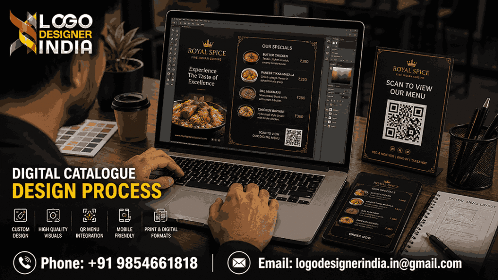 Digital catalogue designing services for restaurant QR menu design