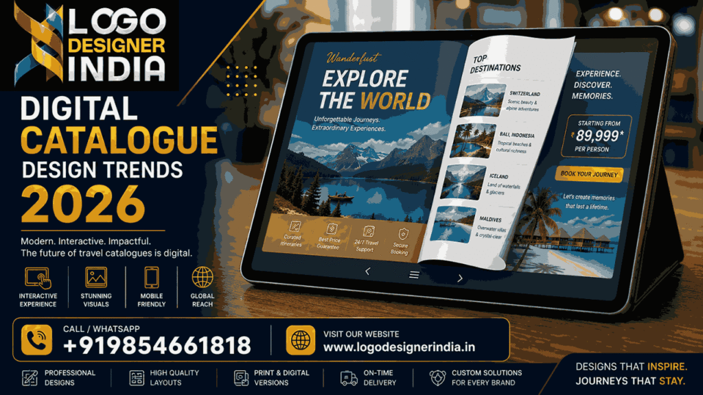2026 trends followed by a top International tour catalogue layout designer