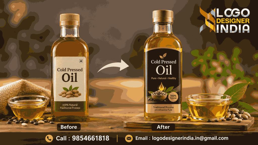 Before and after packaging redesign by a Food Product Packaging Design Company In Pune