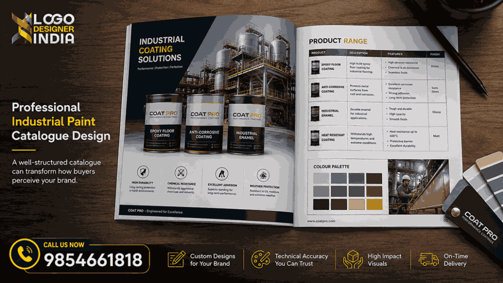 "Sample catalogue by Industrial paint catalogue designers in Pune"