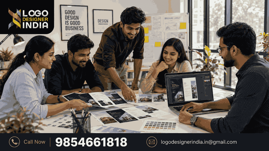 Logo Designer India team delivering B2B corporate brochure design services in Pune