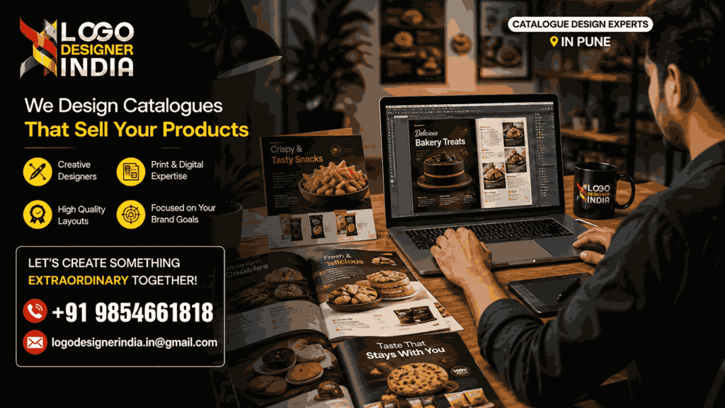 Logo Designer India team working as food product catalogue designers in Pune