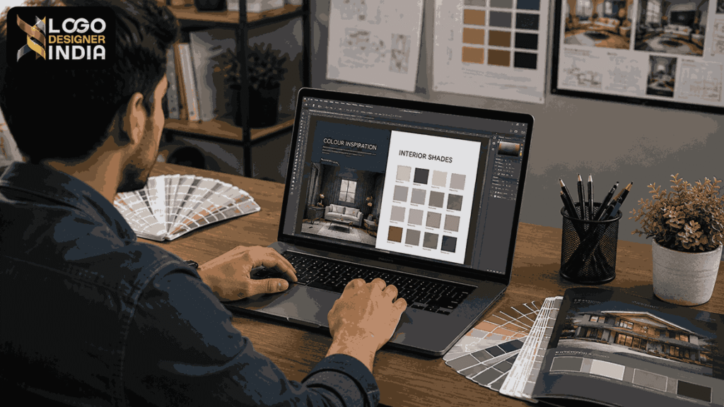 Designer creating catalogue for best paint catalogue designer company in Pune