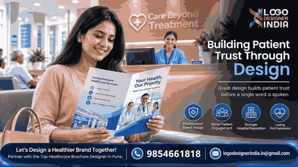 Patient trusting a brochure created by the Top Healthcare Brochure Designer in Pune