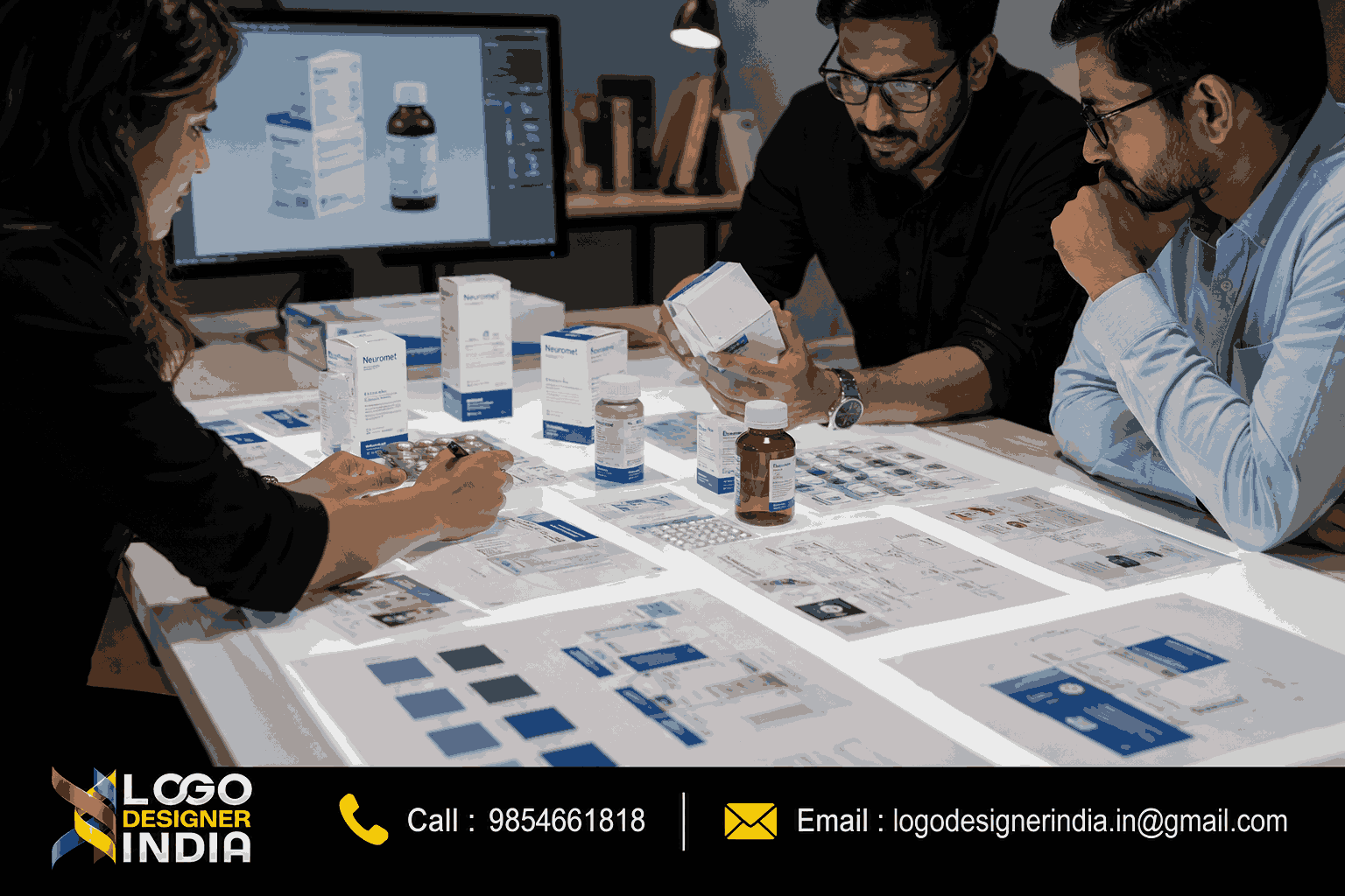 Pharma Packaging Design Agency In Pune reviewing structural prototypes