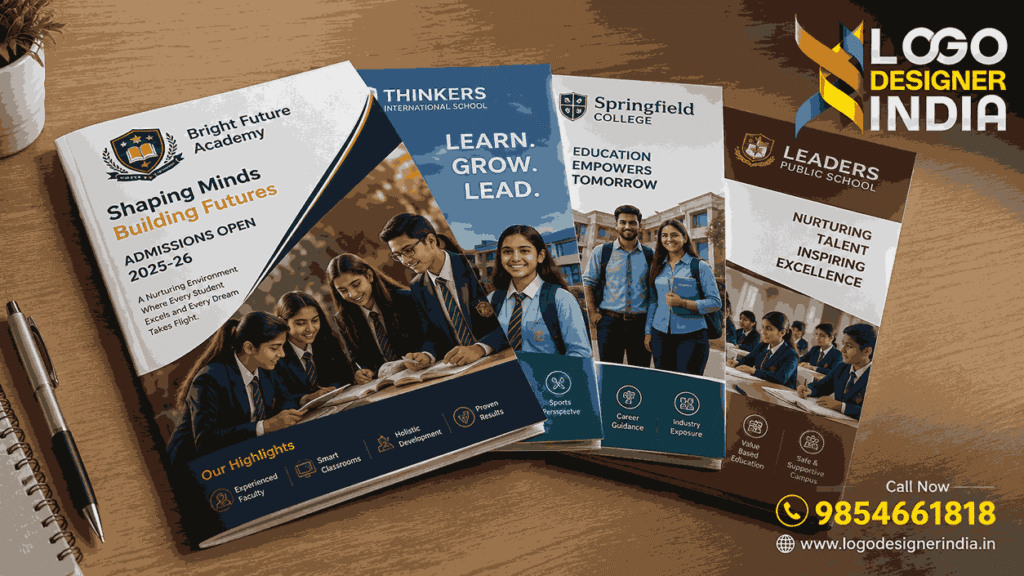 Printed brochures created by the Best Educational Brochure Designer in Pune.