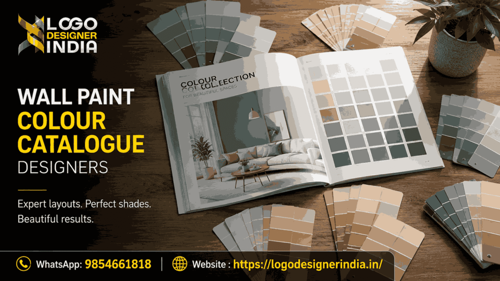 Wall paint colour catalogue designers arranging shade swatches by family