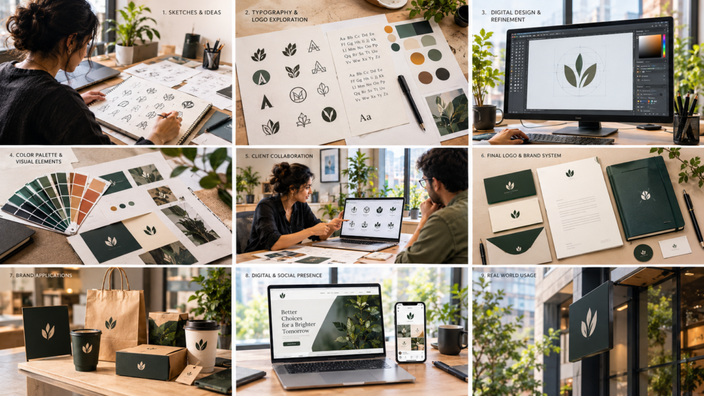 Best logo designer in Pune creating a professional logo and brand identity