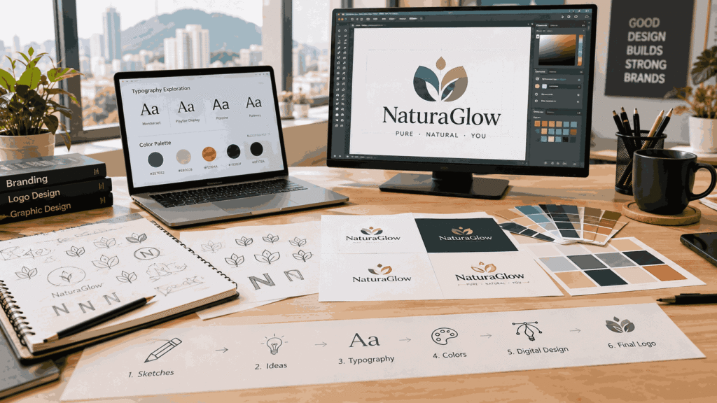 Best logo designer in Pune following a professional logo design process