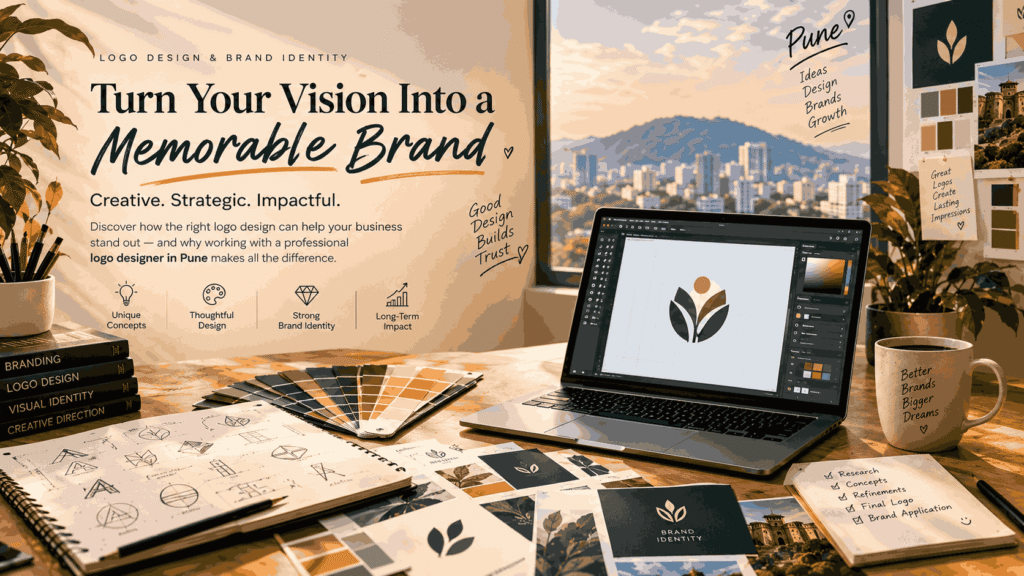 Best logo designer in Pune creating a memorable brand identity