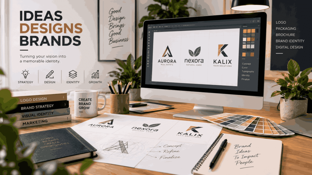 Best Logo Designers Vishrantwadi Pune creating professional logo concepts and brand identity