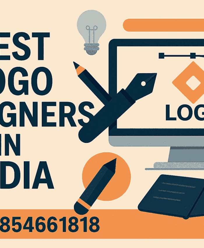 Cover image showcasing creative logo design elements with the headline “Best Logo Designers in India.”