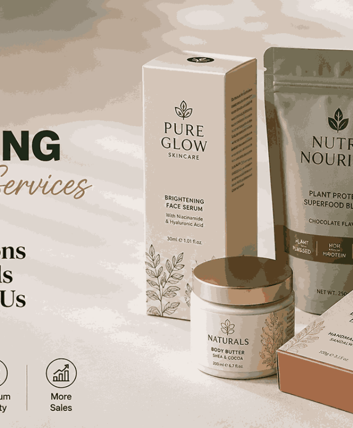 Best Product Packaging Design Services In Pune by Logo Designer India featuring premium cosmetic, food, and retail packaging designs in a modern flat-lay studio setup.