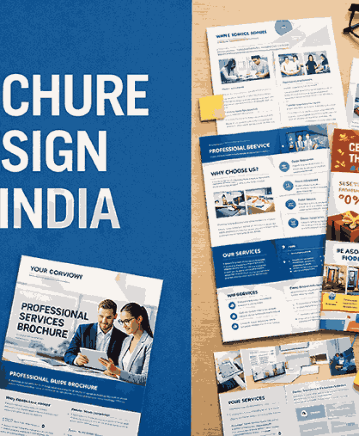 Cover image representing professional brochure design in India with premium printed and digital brochure layouts for business marketing.