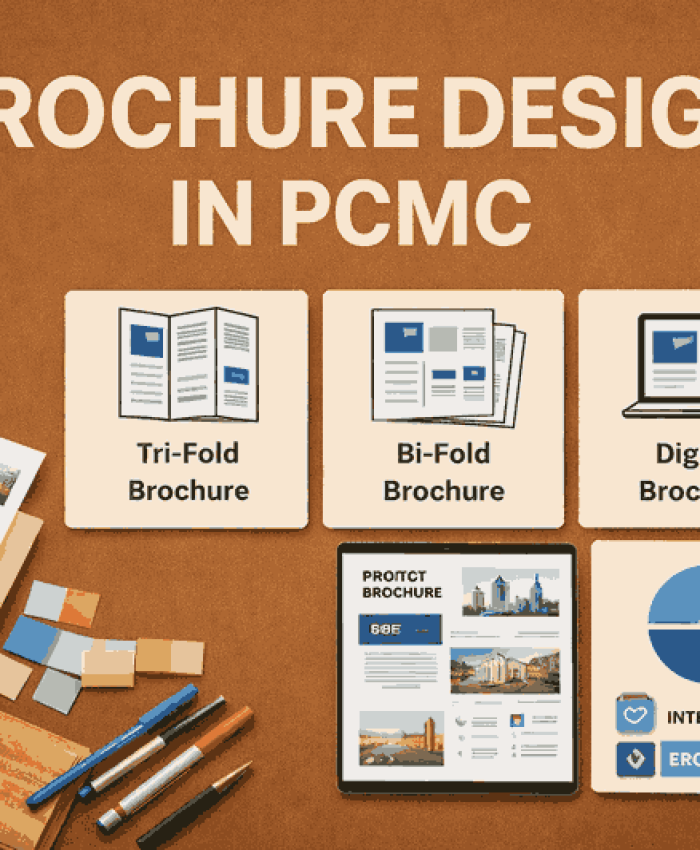 Cover image representing brochure design in PCMC with premium print, digital, and interactive brochure formats for business branding.