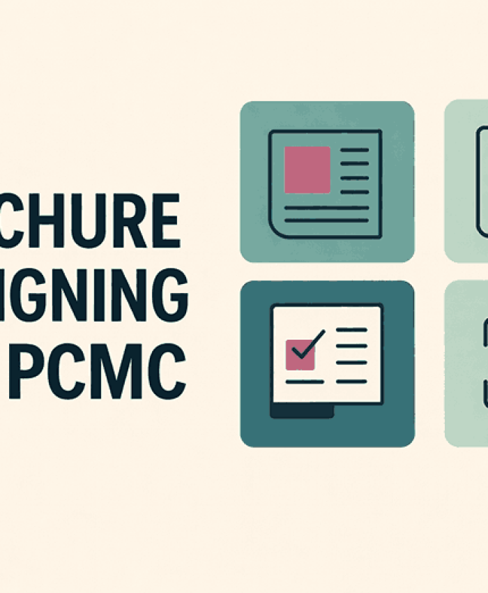 Professional brochure designing in PCMC with modern layout, icons, and creative branding