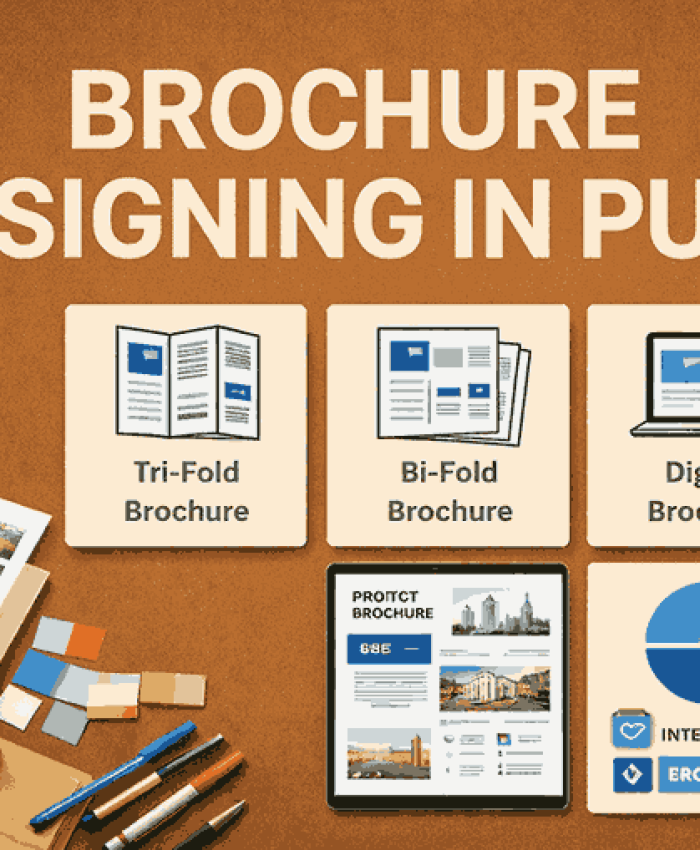 Professional brochure designing in Pune offering tri-fold, bi-fold, digital and interactive brochure design services for businesses.