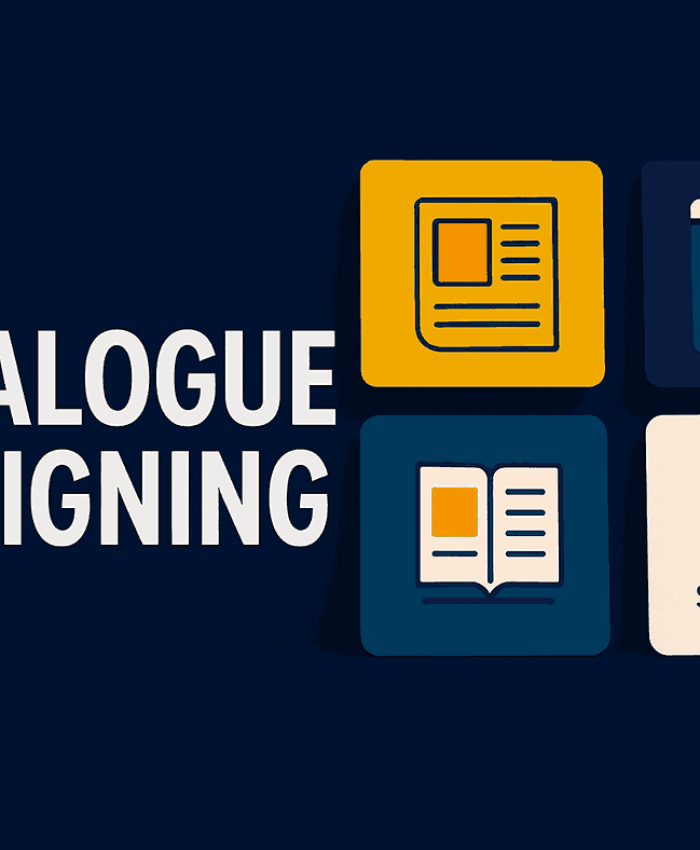 Modern cover image showcasing catalogue designing with visual elements representing multiple catalogue formats.