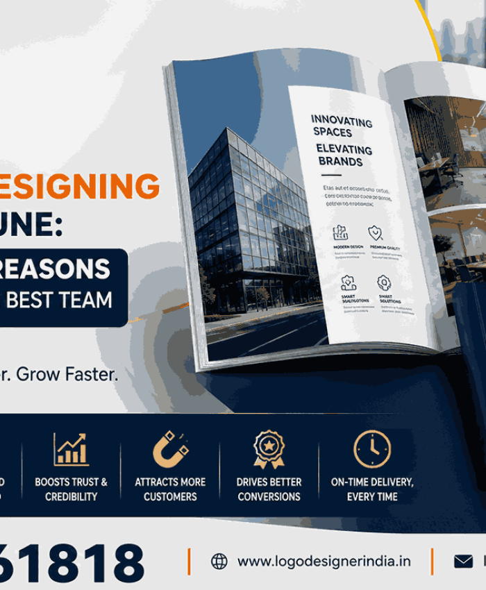 Corporate Catalogue Designing Company in Pune cover image showcasing 7 powerful reasons to choose the best catalogue design team in 2026