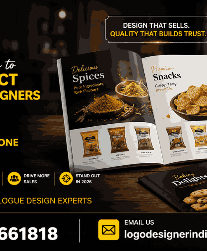 Food product catalogue designers in Pune creating professional catalogue designs for brands in 2026