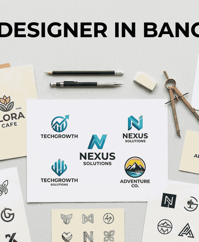 Explore a creative workspace of a logo designer in Bangalore, showcasing the intersection of concept and tools in the branding process.