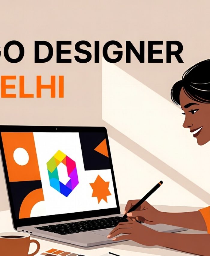 Logo Designer in Delhi working on creative logo design project