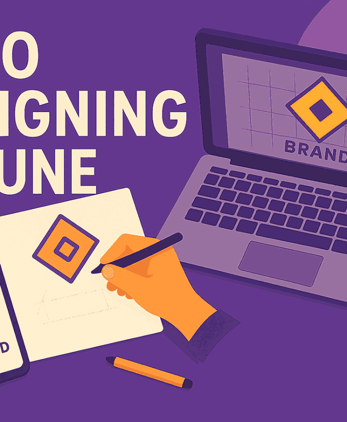 Modern creative illustration representing professional logo designing in Pune services.