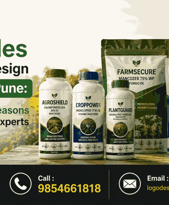 Cover image for Pesticides Packaging Design Company In Pune blog featuring agrochemical packaging design